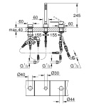 GROHE PLUS 3-otworowa bateria wannowa-23845003