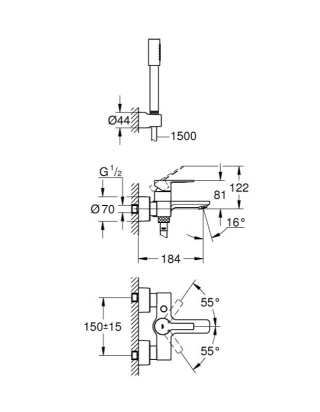 GROHE LINEARE jednouchwytowa bateria wannowa-33850001