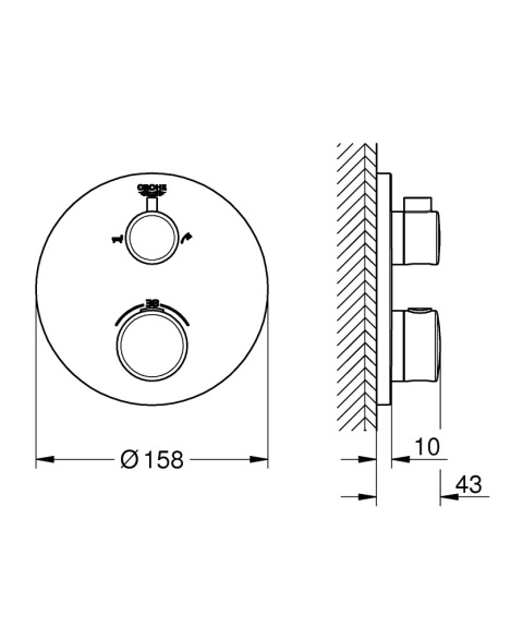 GROHE GROHTHERM termostatyczna bateria wannowa-24077000