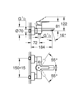 GROHE LINEARE jednouchwytowa bateria wannowa-33849AL1