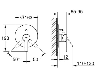 GROHE LINEARE jednouchwytowa bateria wannowa-19297DC1