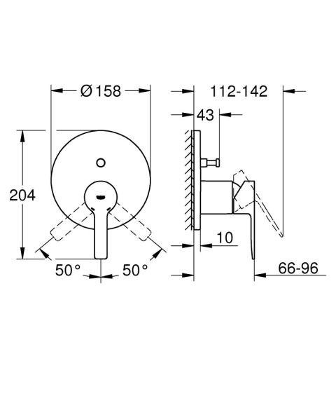 GROHE LINEARE jednouchwytowa bateria wannowa-24064AL1