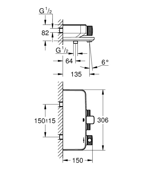 GROHE GROHTHERM SMARTCONTROL bateria wannowa-34718000