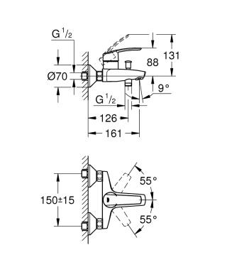 GROHE START jednouchwytowa bateria wannowa-32278001