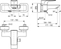 IDEALSTANDARD STRADA bateria wannowa ścienna-A5848