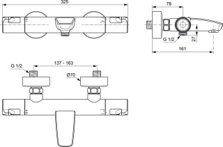 IDEALSTANDARD CERATHERM T50 bateria termostatyczna-A7223