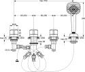 IDEALSTANDARD MELANGE bateria wannowa 4-otworowa-A4292