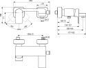 IDEALSTANDARD EDGE bateria wannowa ścienna-A7121