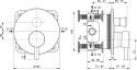 IDEALSTANDARD CERALINE bateria wannowa podtynkowa-A7389