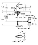 GROHE Eurosmart Cosmopolitan bateria bidetowa-32839000