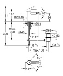 GROHE Essence bateria bidetowa, DN 15 Rozmiar S-32935DC1