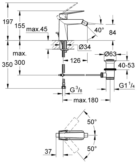 GROHE Allure Brilliant bateria bidetowa-23117000