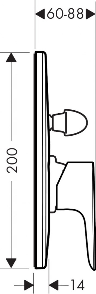 HANSGROHE Talis E Jednouchwytowa bateria wannowa-71746000