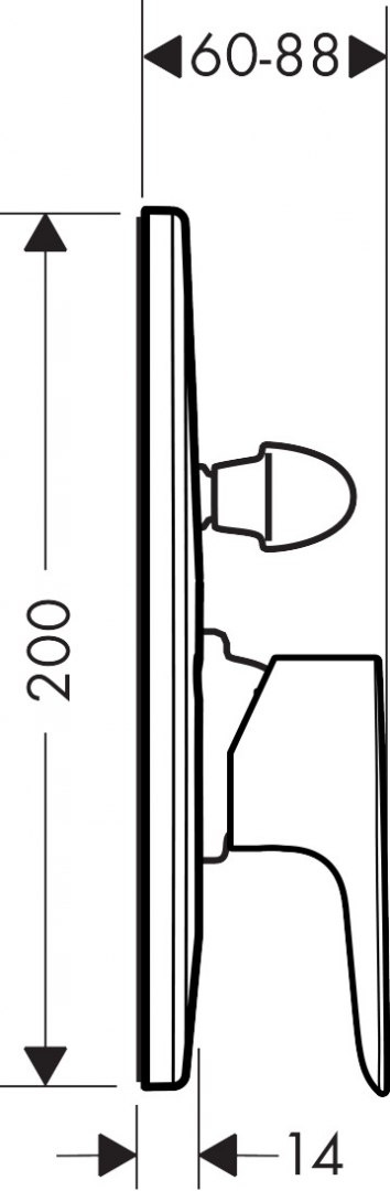 HANSGROHE Talis E Jednouchwytowa bateria wannowa-71746000