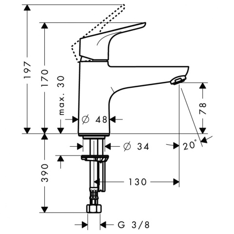 HANSGROHE Focus Jednouchwytowa bateria wannowa-31931000