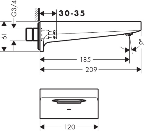 HANSGROHE Metropol Wylewka wannowa-32543140