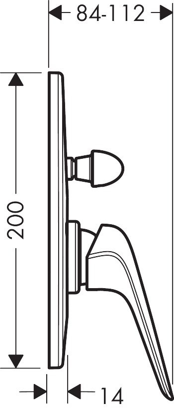 HANSGROHE Novus Jednouchwytowa bateria wannowa-71047000