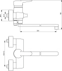 IDEALSTANDARD CONNECT BLUE bateria wannowa ścienna-B9923