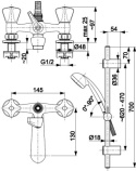 KFA STANDARD bateria wannowa-305-312-00