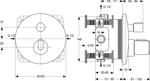 IDEALSTANDARD CERATHERM 100 NEW bateria termostatyczna-A4888