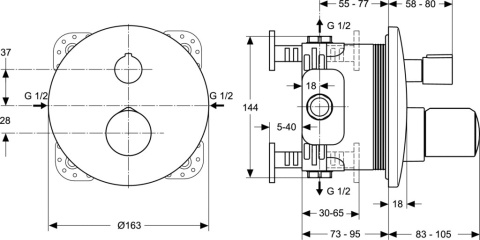 IDEALSTANDARD MELANGE bateria termostatyczna wannowa-A4891