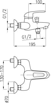 KFA ALBIT bateria wannowa-4604-010-00