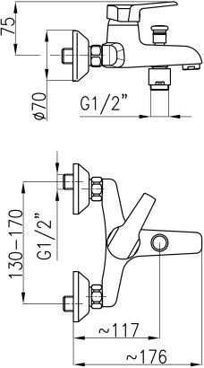 KFA BERYL bateria wannowa-4804-010-00