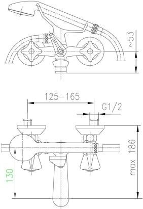 KFA STANDARD bateria wannowa-304-120-00