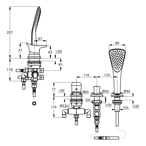 KLUDI AMBIENTA bateria wannowo-natryskowa DN 15-534480575