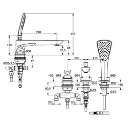 KLUDI BALANCE bateria wannowo-natryskowa DN 15-524479175