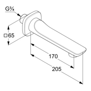 KLUDI AMEO wylewka wannowa DN 20-4150505