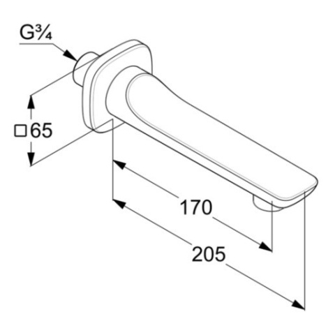 KLUDI AMEO wylewka wannowa DN 20-4150505