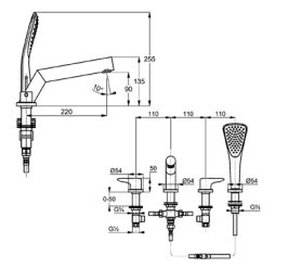 KLUDI OBJEKTA bateria wannowo-natryskowa DN 15-324250575