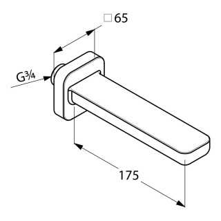 KLUDI E2 wylewka wannowa DN 20-4950305