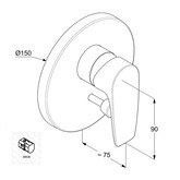 KLUDI PURE&SOLID podtynkowa bateria wannowo-natryskowa-344190575