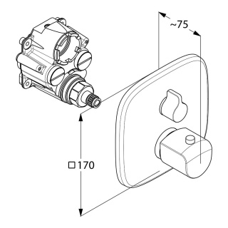 KLUDI AMEO bateria wannowo-natryskowa z termostatem-418300575