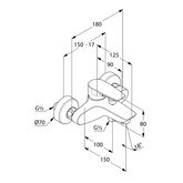 KLUDI PURE&SOLID bateria wannowo-natryskowa DN 15-346810575