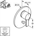 KLUDI ZENTA podtynkowa bateria wannowo-natryskowa-386500575