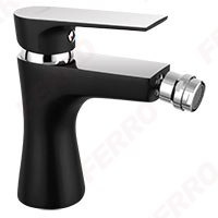 FERRO Algeo Square Black/Chrome bateria bidetowa stojąca-BAQ6BLC