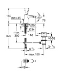 GROHE Eurodisc Joy bateria bidetowa, DN 15 Rozmiar S-24036LS0