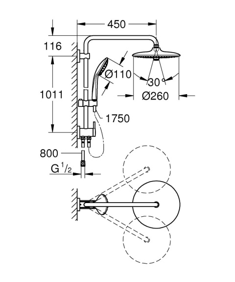 GROHE Euphoria System 260 system prysznicowy-27421002