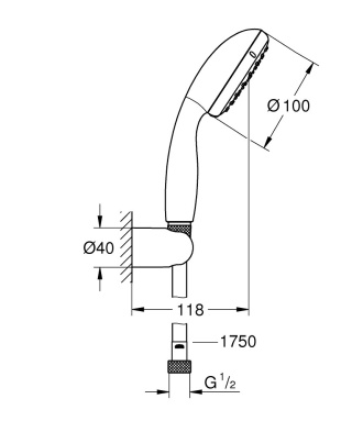 GROHE Vitalio Start 100 zestaw prysznicowy-27944000