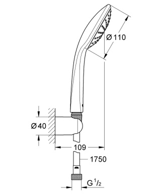 GROHE Vitalio Joy 110 Mono zestaw prysznicowy-27324000