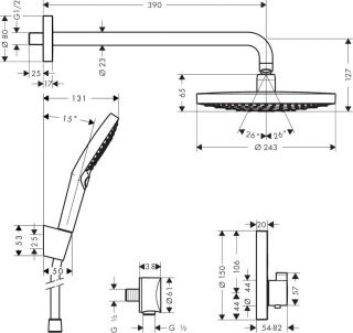 HANSGROHE Raindance Select S Zestaw prysznicowy -27297000