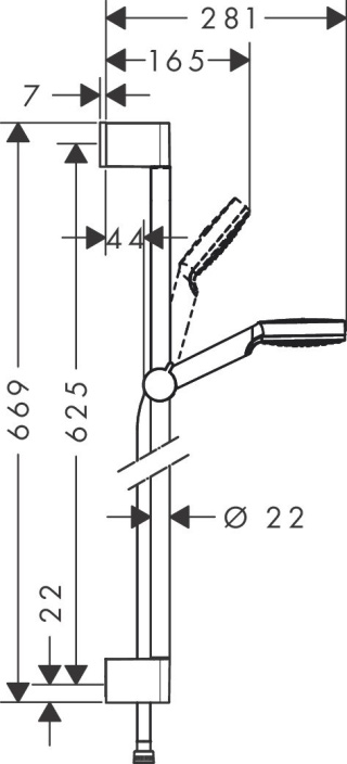 HANSGROHE Crometta Zestaw prysznicowy-26554400