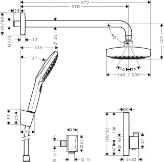 HANSGROHE Raindance Select E Zestaw prysznicowy-27296000