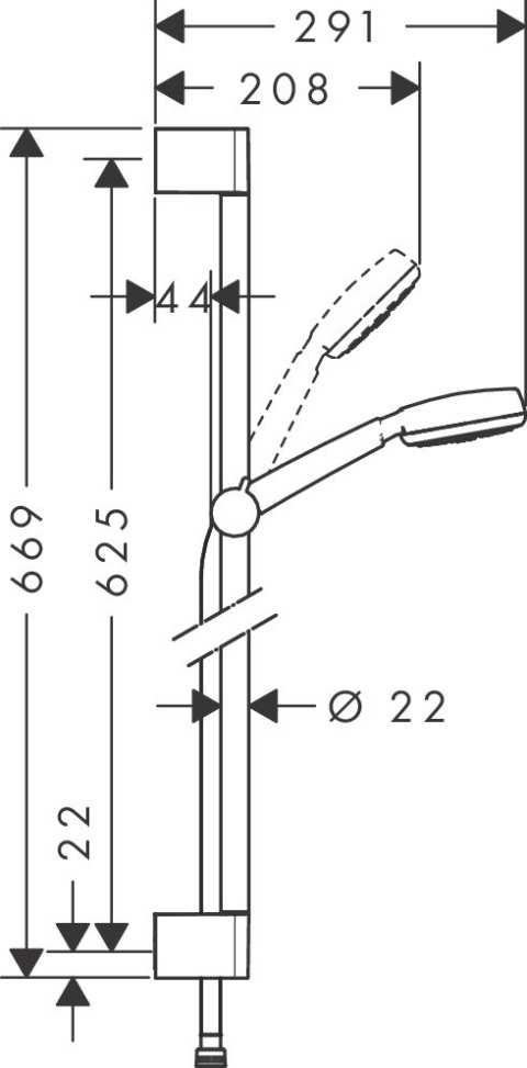 HANSGROHE Crometta 100 Zestaw prysznicowy-26652400