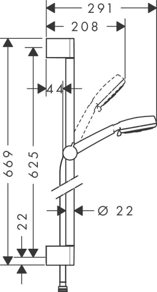 HANSGROHE Crometta 100 Zestaw prysznicowy Multi-26650400