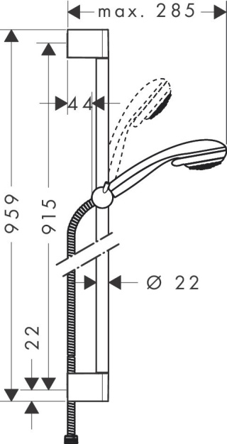 HANSGROHE Crometta 85 Zestaw prysznicowy Multi-27766000