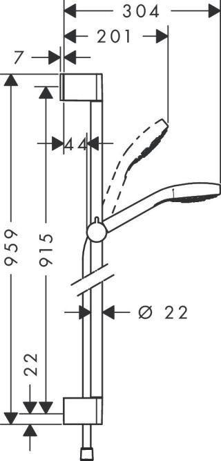 HANSGROHE Croma Select E Zestaw prysznicowy Multi-26590400